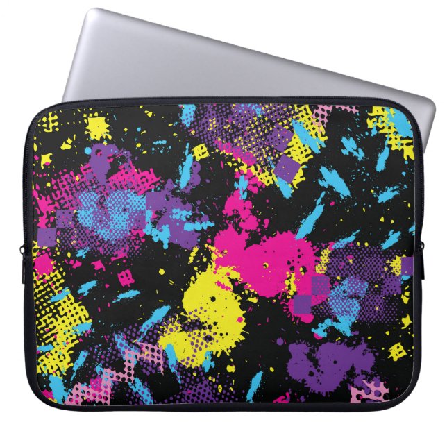 Classic Camouflage: Nahtloses Vintages Muster Laptopschutzhülle (Vorderseite)