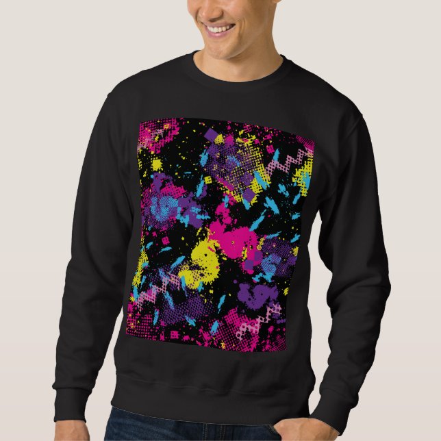 Classic Camouflage: Nahtloses Vintages Muster Sweatshirt (Vorderseite)