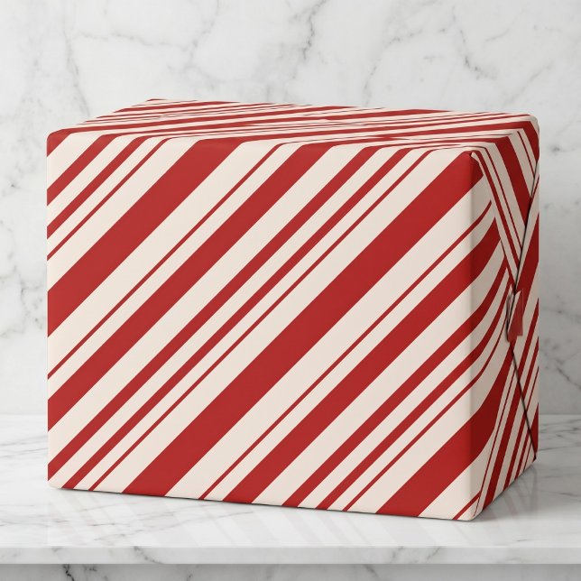 "Classic Candy Cane" Streifenpapier Geschenkpapier (Classic stripes for everyone.)