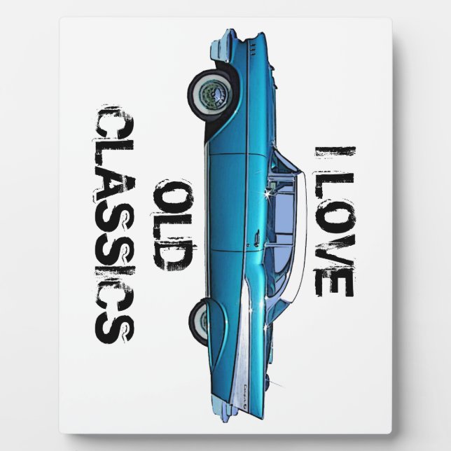 Classic car 1957 Chevy BelAire Zollplakette Fotoplatte (Vorderseite)