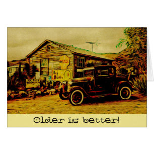 Classic Car Antique Vintag Model Anniversary Card