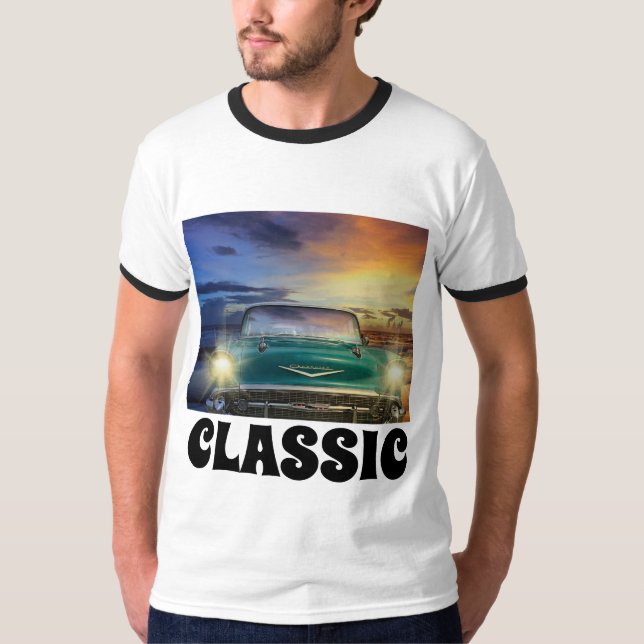 CLASSIC CAR BIRTHDAY T - SHIRT (Vorderseite)