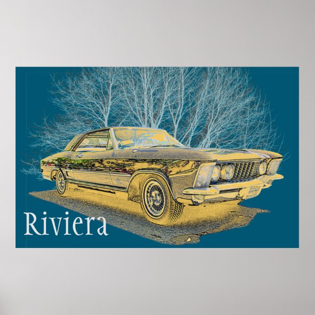 Classic Car Buick Riviera Poster (Vorne)