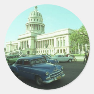 Classic Car Havana Kuba Runder Aufkleber