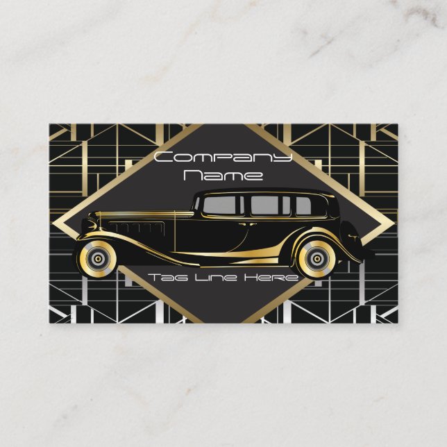 Classic Car Limousine Service Business Card Visitenkarte (Vorderseite)