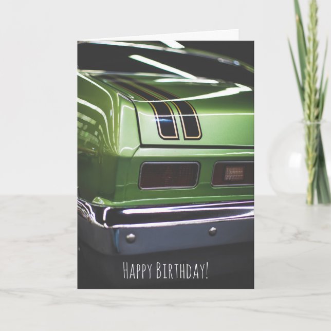 Classic Car Lover Nova Chevy Funny Birthday Karte (Vorderseite)