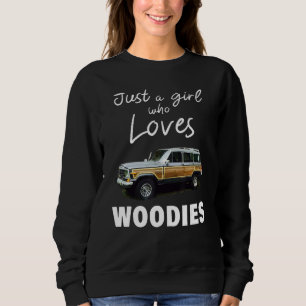 Classic Car Surf Wagon Nur ein Mädchen, das Woodi Sweatshirt