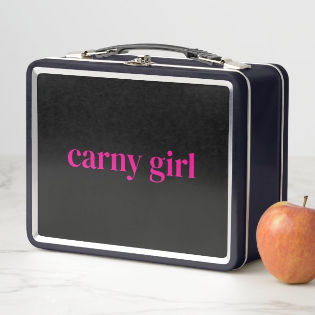 Classic Carny Girl Logo Metall Brotdose (Beispiel)