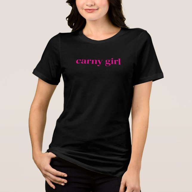 Classic Carny Girl Short Sleeve Tri-Blend Shirt (Vorderseite)