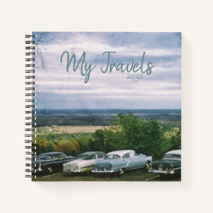 Classic Cars Britische Landschaft Notizbuch