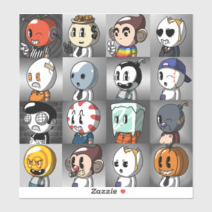 Classic Cartoon Friends Stickers Aufkleber