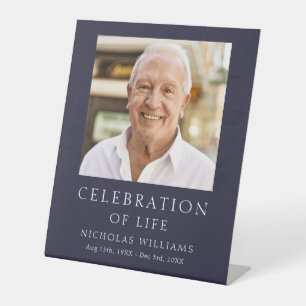 Classic Celebration of Life Foto Funeral Sockelschild