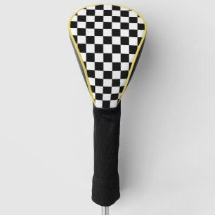 Classic Checkered Racing Sport Karo Schwarz-weiß Golf Headcover