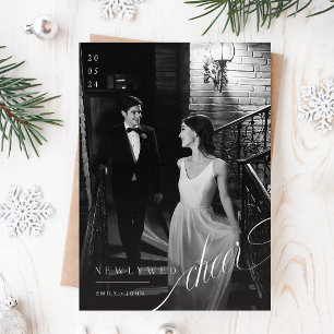 Classic Cheers Neuvermähltes Weihnachts-Foto Postkarte