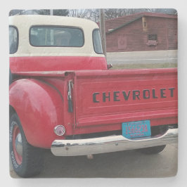 Classic Chevy Lieferwagen Truck Tailgate Kalkstein Steinuntersetzer