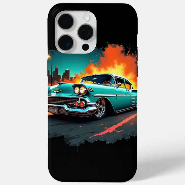 Classic Chevy Street Art iPhone Case (Rückseite)