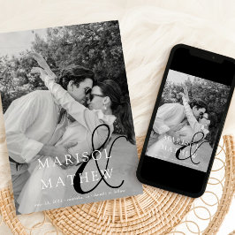 Classic Chic Ampersand Flachbildschirm Save the Da Date