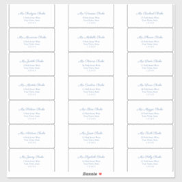Classic Chic Dark Blue Text Guest Address Labels