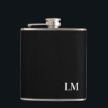 Classic Chic Elegant Wedding Monogram Flachmann<br><div class="desc">Dieses einfache Monogramm-Design ist klassisch. Diese Flasche ist ein großartiges Geschenk für Ihren besondere Anlass.</div>