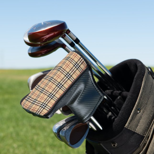 Classic Chic Scottish Tartan Pattern Golf Headcover (In Situ)