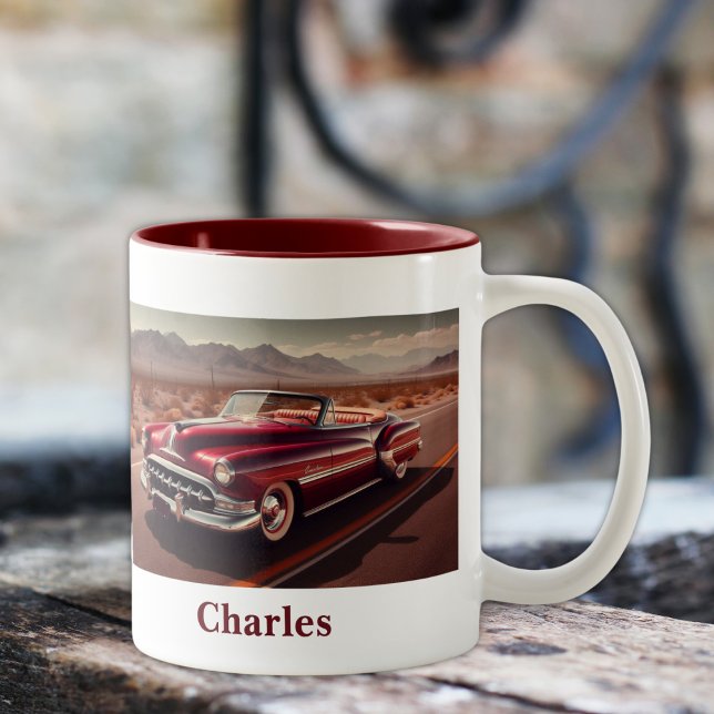 Classic Chieftain Style Cabriolet, Deep Red Zweifarbige Tasse (Von Creator hochgeladen)