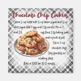 Classic Chocolate Chip Cookie Recipe Kitchen Decor Magnet