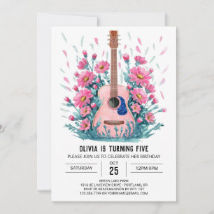 Classic Chord Guitar Birthday Einladung