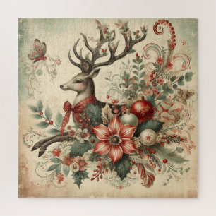 Classic Christmas Deer Jigsaw Puzzle