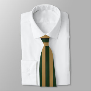 Classic Christmas Green und Gold Streifen Krawatte