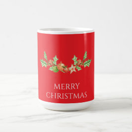 Classic christmas holly and pine cone design kaffeetasse