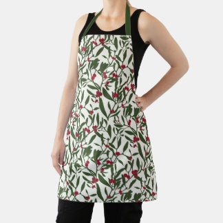 Classic Christmas Mistletoe All-over Print Schürze