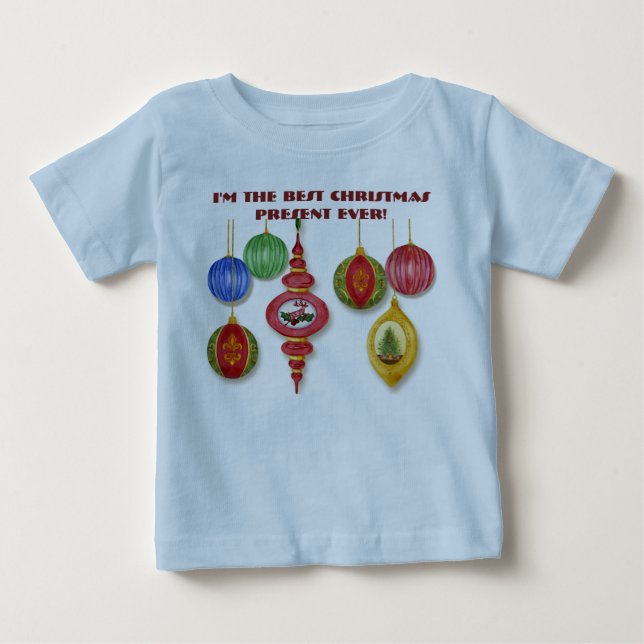 Classic Christmas Ornament Baby Strampler (Vorderseite)