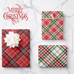 Classic Christmas Plaid Green Red 3 Coordination Geschenkpapier Set<br><div class="desc">Classic Christmas Plaid Green Red 3 koordiniert Wrapping Paper Sheets</div>