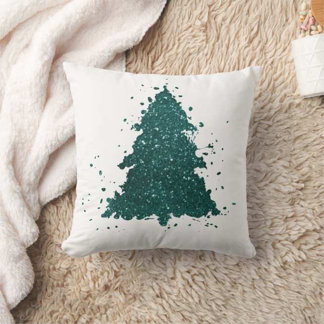Classic Christmas Tree | Gorgeous Bold Kelly Green Kissen (Decke)