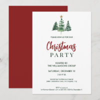 Classic Christmas Trees Office Corporate Party