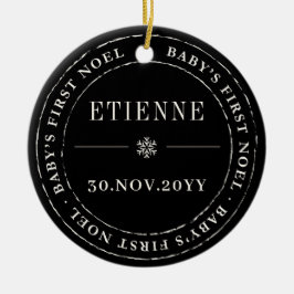 Classic Circle Siegel Baby First Weihnachten Foto Keramik Ornament