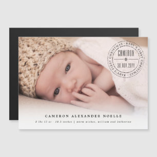 Classic Circle Siegel Baby's First Christmas Magnetkarte