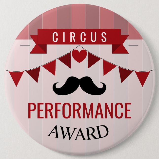 Classic Circus Poster Children's Birthday Party Button (Vorderseite)