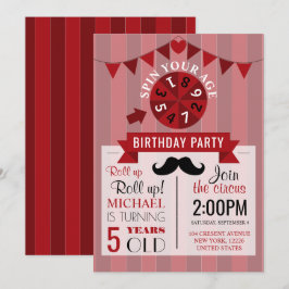 Classic Circus Poster Children's Birthday Party Einladung