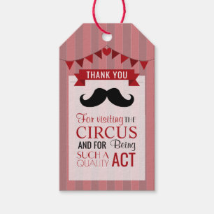 Classic Circus Poster Children's Birthday Party Geschenkanhänger