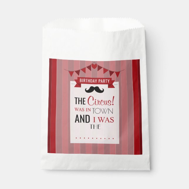 Classic Circus Poster Children's Birthday Party Geschenktütchen (Vorderseite)