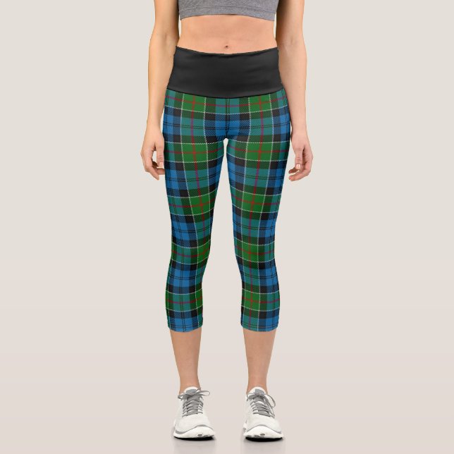 Classic Clan Colquhoun Tartan Kariert Capri Leggings (Vorderseite)