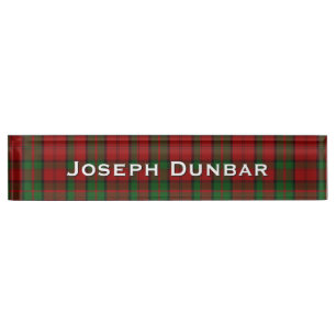 Classic Clan Dunbar Custom Desk Namplate Namensplakette