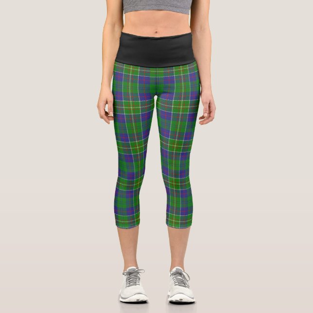 Classic Clan Hunter Tartan Kariert Capri Leggings (Vorderseite)