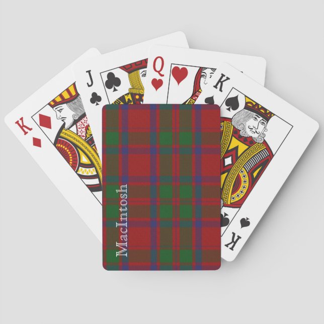 Classic Clan MacIntosh Tartan Karierte Spielkarten (Rückseite)