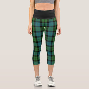 Classic Clan MacKay Ancient Tartan Kariert Capri Leggings