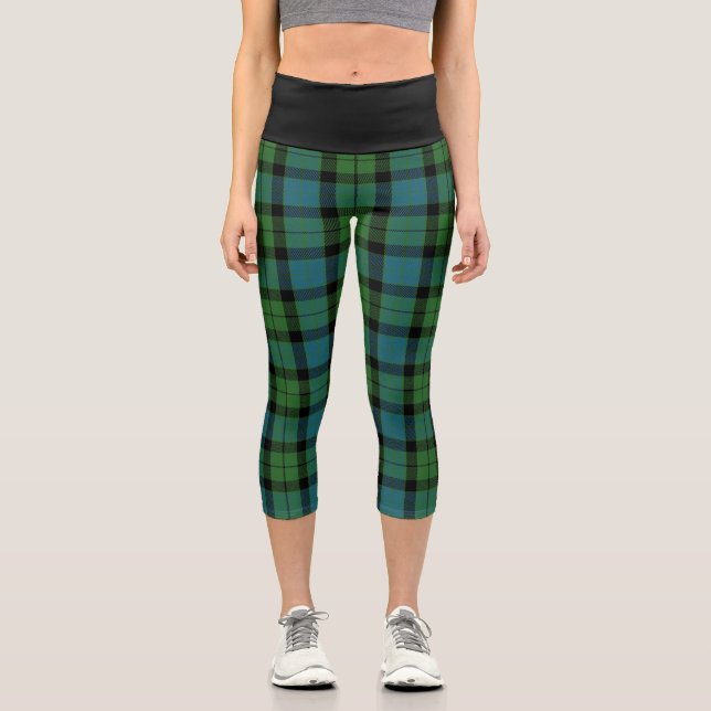 Classic Clan MacKay Ancient Tartan Kariert Capri Leggings (Vorderseite)