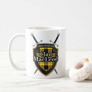 Classic Clan MacLeod II Schwerter und Tartan Shiel Kaffeetasse