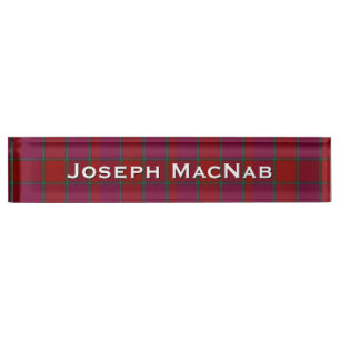 Classic Clan MacNab Custom Desk Namplate Namensplakette
