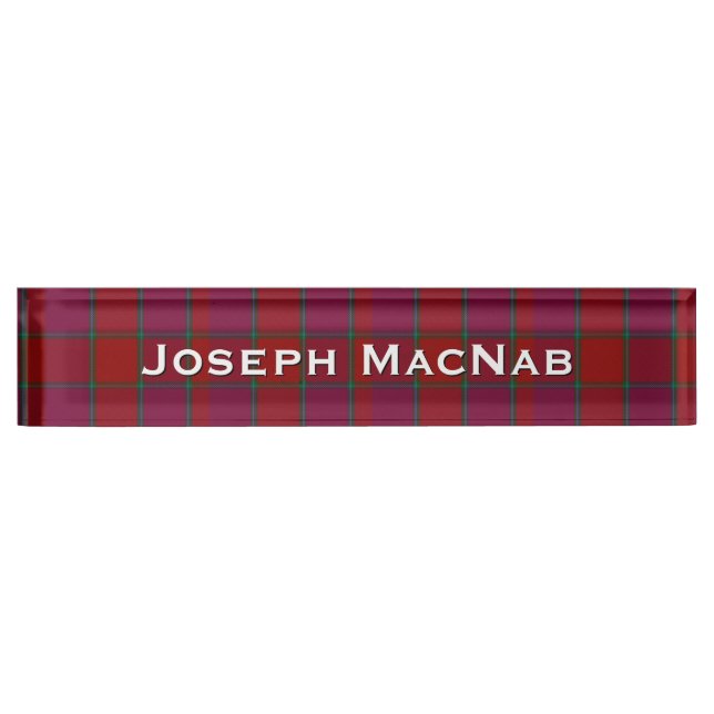 Classic Clan MacNab Custom Desk Namplate Namensplakette (Vorderseite)